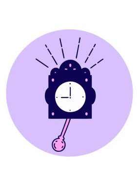 Dövme stili tik saatinin neon ışık efekti canlandırması