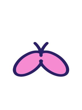 basit sevimli kelebek tasarımının hareketli animasyonu