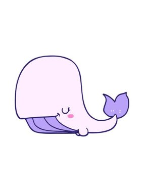 bir balina çizgi filminin animasyonunu durdurup salla