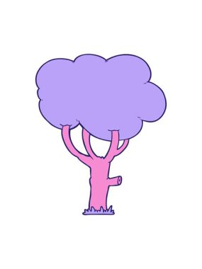 Garip ağaç çizgi filminin hareketli animasyonu