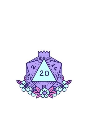 Zıplama hareketi doğal 20 zar atışının animasyonu