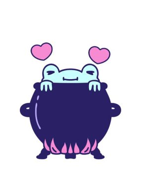 Kazanda yıkanan bir kurbağanın dönen kalpleri.