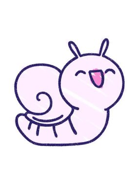 Tatlı Salyangoz Tebeşiri Çiziminin hareketli animasyonu