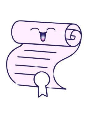 glitter effect animation of cute cartoon of a contract