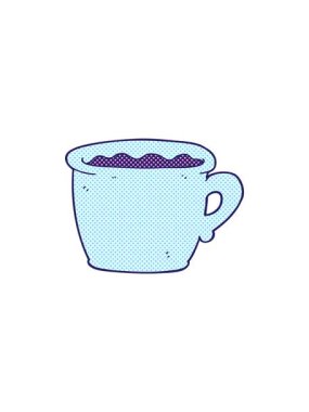 El yazması eski kahve fincanının gösterişli satış animasyonu