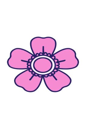 dekoratif çiçeğin dövmesel çiziminin hareketli animasyonu