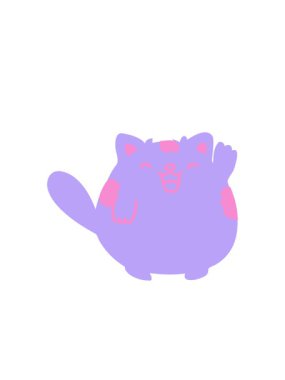 Yanıp sönen çizgisel çizgiler sevimli çizgi film kedilerinin el sallamasının animasyonu