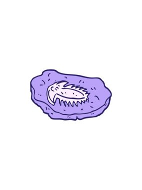 sales flash animation of doodle style cartoon ancient fossil