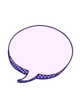 Çizgi film karalama ifade baloncuğunu salla ve duraklat