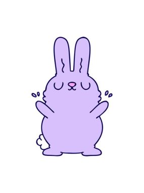 neon ışık efekti el animasyonu garip çizgi film tavşanı çizimi