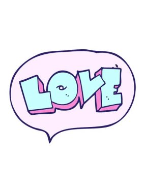 Serbest konuşma baloncuğu aşk işaretinin titreşimli hareket animasyonu