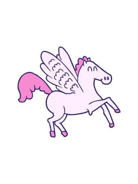 Kanatlı atın dönen hareketli animasyonu