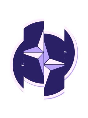 Dövme yıldızı tasarımının bölünmüş hareket animasyonu