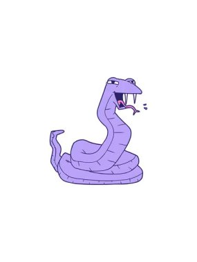 Yılan resminin gösterişli satış animasyonu