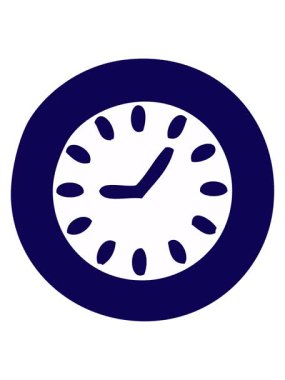 Bir duvar saatinin şirin çizgi filminin neon ışık efekti animasyonu