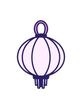 Bir kağıt fenerin hareketli animasyonu geleneksel Japon gemisi