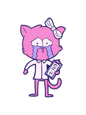 Çizgi film kedisinin animasyonunu salla ve durdur.