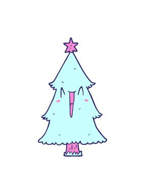 Bir Noel ağacının çiziminin basınçlı animasyonu