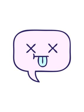 Tatlı bir konuşma balonunun dikkat çekici animasyonu