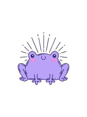 Geleneksel dövme stili mutlu kurbağa çiziminin satış animasyonu