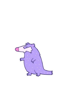 Bir porsuğun zıplama hareketi animasyonu