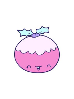 Sevimli Noel pudinginin yıldız patlaması etkisi animasyonu