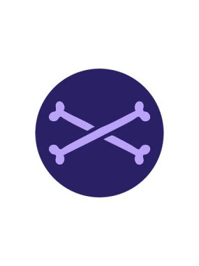 Çapraz kemiklerin dövmesel imajının gösterişli satış animasyonu