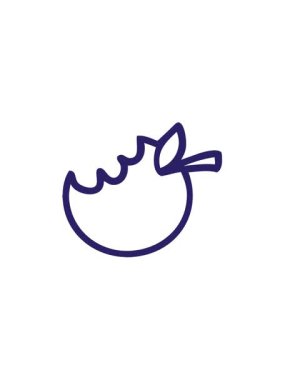 Isırılmış elma ikonunun hareketli animasyonu