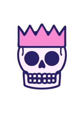 Dövmenin animasyonunu geleneksel kafatası ve taç stilinde salla ve durdur