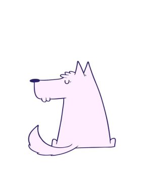 Tatlı çizgi film köpeğinin hareketli animasyonu