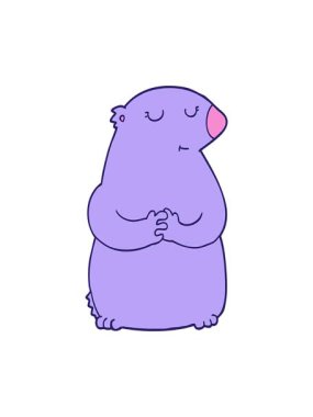 Tatlı çizgi film ayısının hareketli animasyonu