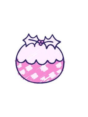 Xmas pudinginin yatay titreşimli animasyonu