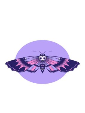 Ölü bir baş güvenin ikonik dövme görüntüsünün hareketli animasyonu