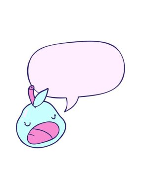 Konuşan baloncuklu armut çizgi filminin animasyonu