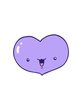 Dikkat çekici çizgi film aşk kalp karakteri.