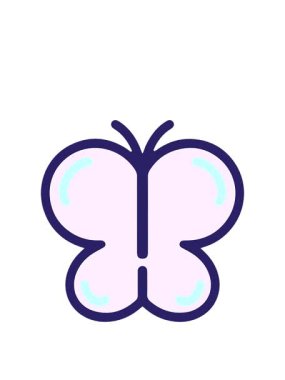stretching up animation of simple fun butterfly