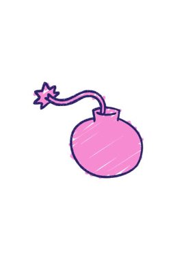 Yuvarlak Bomba Tebeşir Çiziminin yatay titreşimli animasyonu