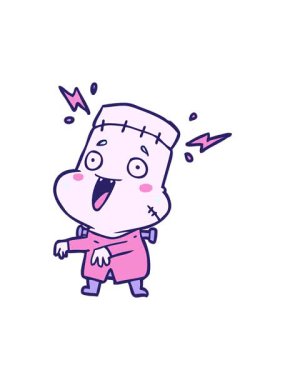 Ölümsüz bir canavar yaratıcısının çizgi filminin animasyonu.