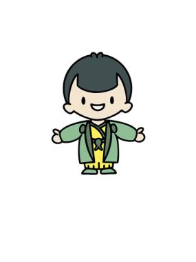 Japon 'un düğün kıyafetlerini giyip kollarını açtığı bir animasyon.