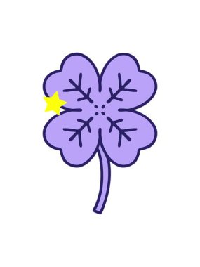 Kıvılcım saçan yıldızlar 4 yapraklı yonca şeklinde dövme animasyonunu etkiler.