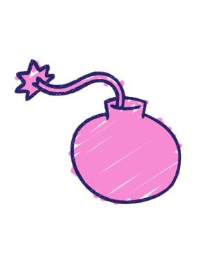 Yuvarlak Bomba Tebeşiri Çiziminin Hareketli Canlandırması