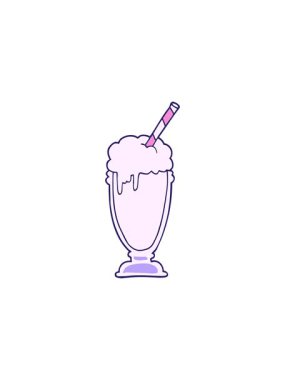 karikatür milkshake resminin yıldız patlaması etkisi canlandırması