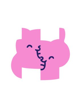 Küçük sevimli kedi suratının bölünen hareketi.