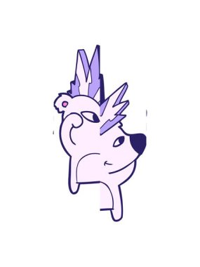 Tatlı çizgi film ayı imajının bölünmüş hareket animasyonu