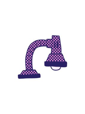 karikatür karalama ayarlanabilir lambanın yıldız patlaması animasyonu