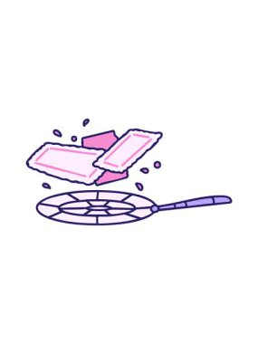 Brezilya pastellerini kızartarak hareketli animasyonlar çizerek.