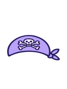 Korsan başörtüsünün ikonik dövme imajının hareketli animasyonu