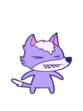 Kızgın kurt çizgi filminin hareketli animasyonu