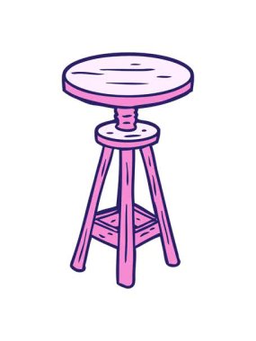 Ayarlanabilir karikatür taburesinin titreşimli animasyonu