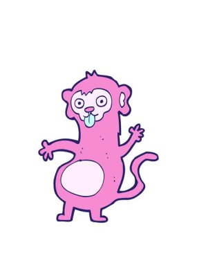 Komik çizgi film maymununun animasyonunu genişletiyorum.